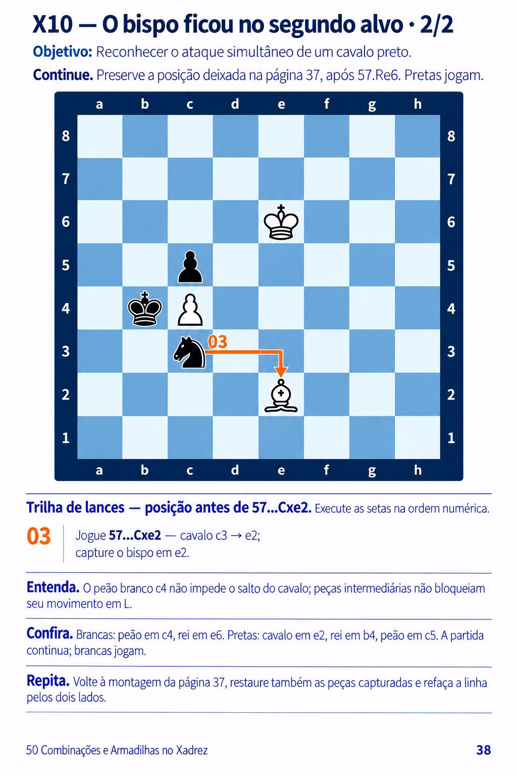 Página 38: X10 — O bispo ficou no segundo alvo · 2/2